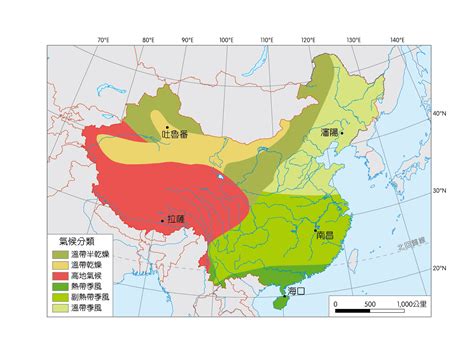 中國氣候分布圖|中國地理 簡報系列 (3) – 中國的氣候